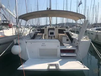 Deck of Bibi, a Dufour 430 GL sailboat at Seget Donji, Croatia