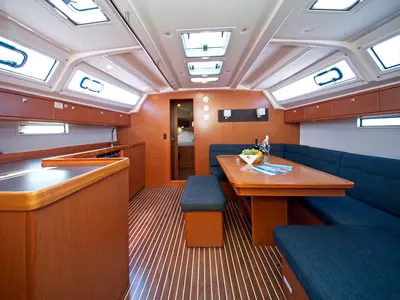 Galley of MH 53, a Bavaria Cruiser 46 sailboat at Murter, Croatia