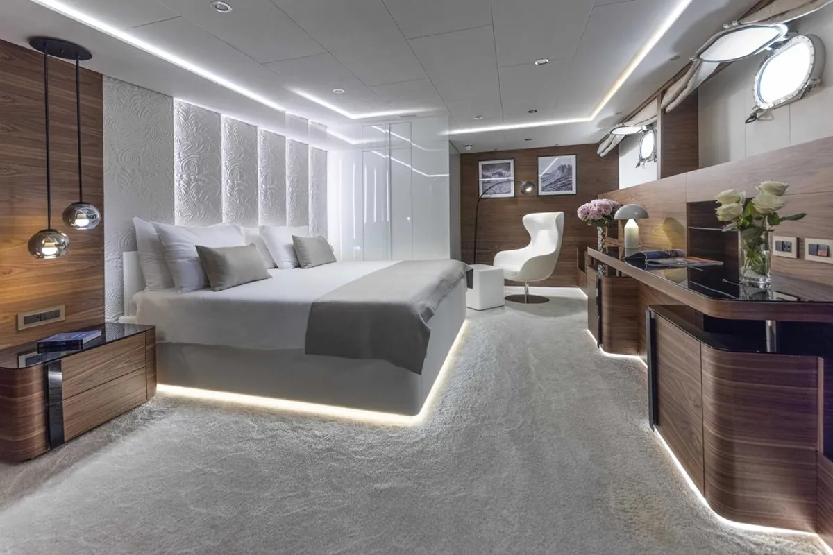 Cabin on Anthea, a Odisej Ltd MY Custom Anthea motor yacht at Split, Croatia
