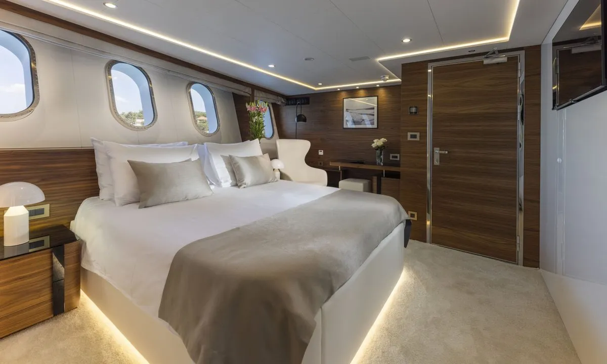 Cabin on Anthea, a Odisej Ltd MY Custom Anthea motor yacht at Split, Croatia
