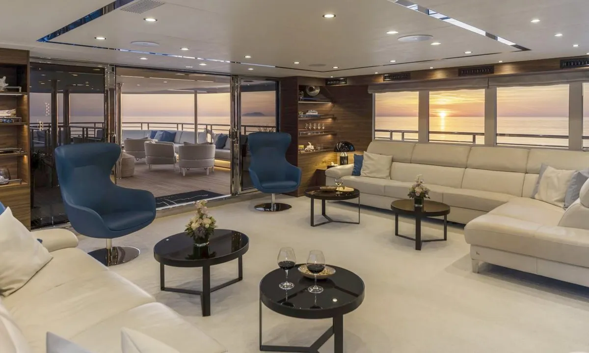 Salon of Anthea, a Odisej Ltd MY Custom Anthea motor yacht at Split, Croatia
