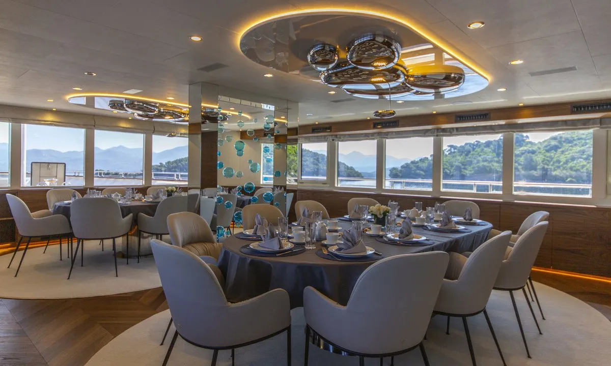 Salon of Anthea, a Odisej Ltd MY Custom Anthea motor yacht at Split, Croatia