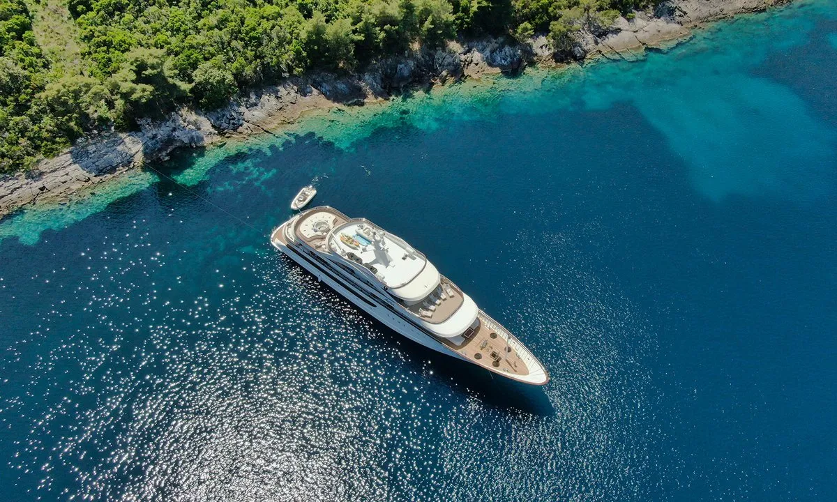 Exterior view of Anthea, a Odisej Ltd MY Custom Anthea motor yacht at Split, Croatia