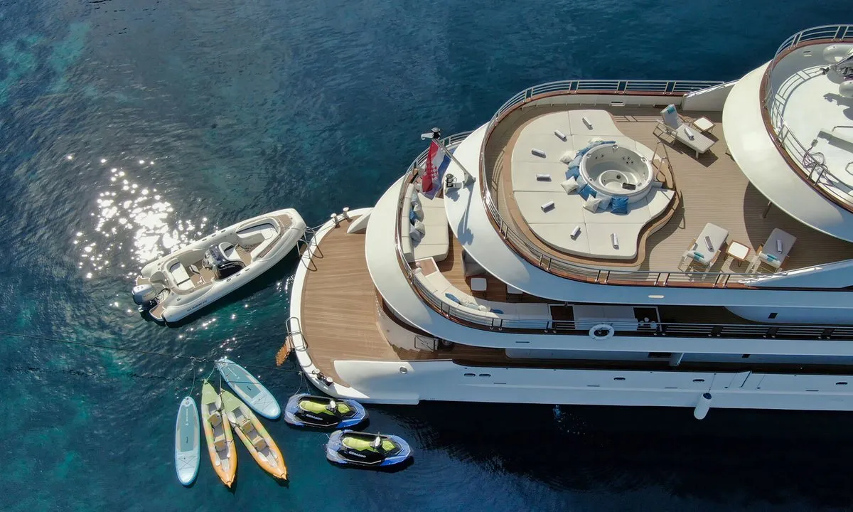 Exterior view of Anthea, a Odisej Ltd MY Custom Anthea motor yacht at Split, Croatia