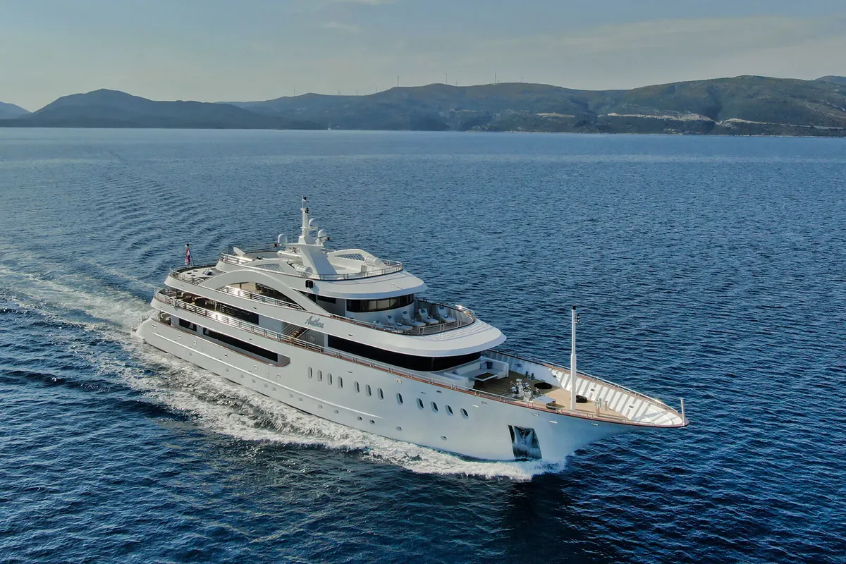 Exterior view of Anthea, a Odisej Ltd MY Custom Anthea motor yacht at Split, Croatia