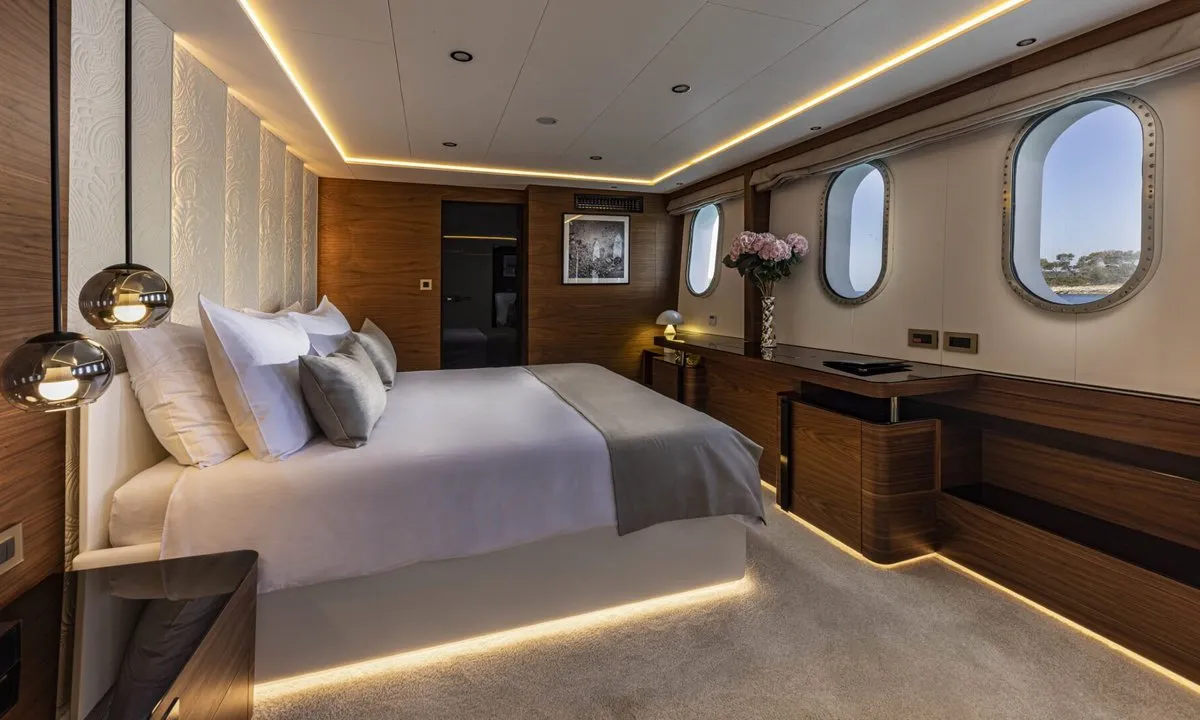 Cabin on Anthea, a Odisej Ltd MY Custom Anthea motor yacht at Split, Croatia
