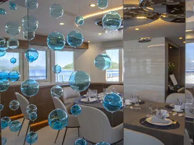 Salon of Anthea, a Odisej Ltd MY Custom Anthea motor yacht at Split, Croatia