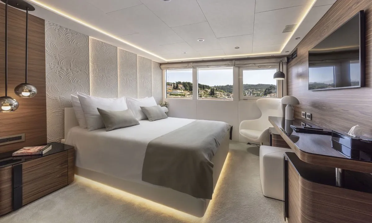 Cabin on Anthea, a Odisej Ltd MY Custom Anthea motor yacht at Split, Croatia