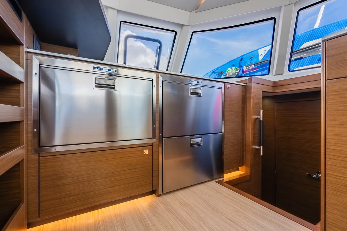 Galley of Carpe Diem, a Nautitech 44 Open catamaran at Road Town, British Virgin Islands