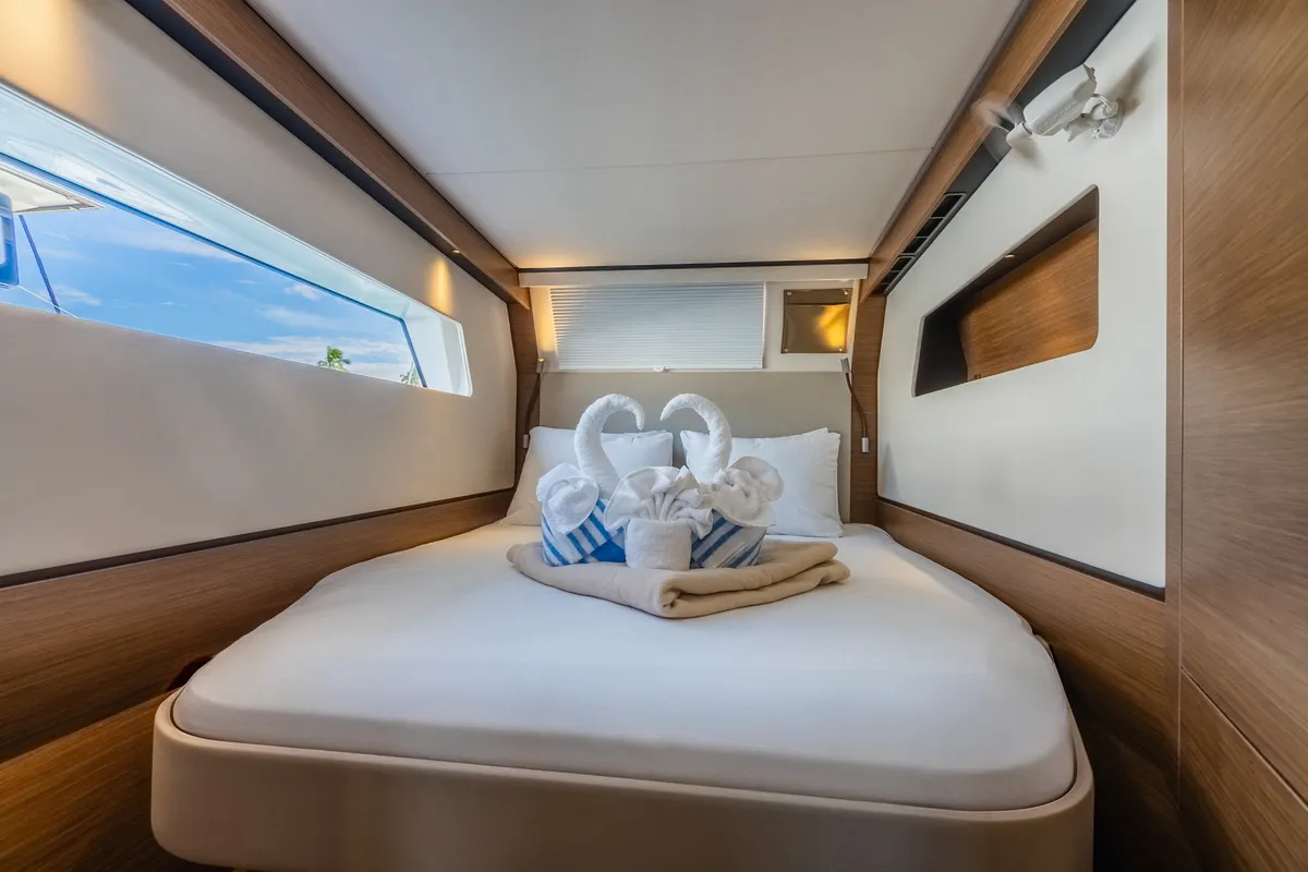 Cabin on Carpe Diem, a Nautitech 44 Open catamaran at Road Town, British Virgin Islands
