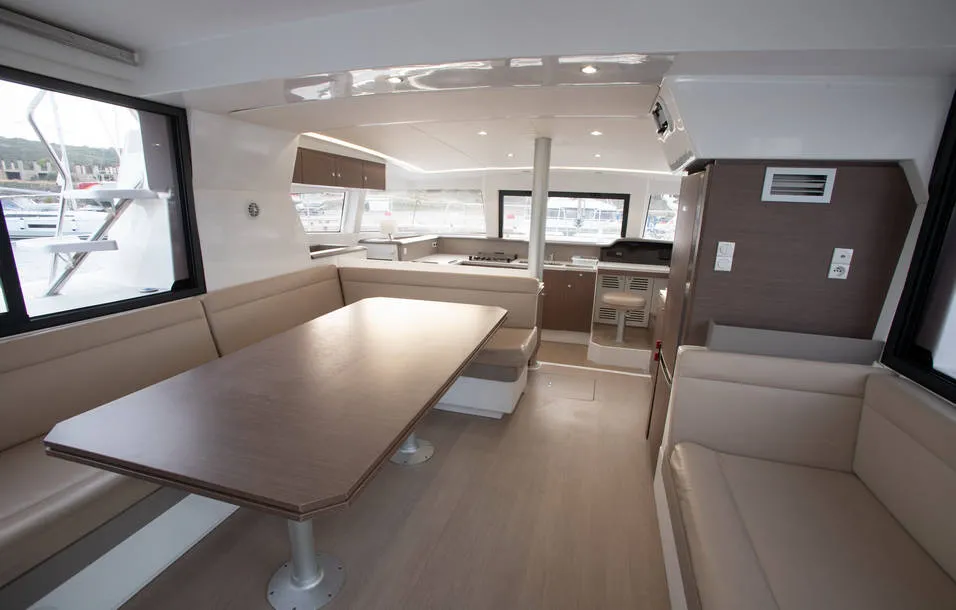 Galley of Medusa I, a Bali 4.1 catamaran at Municipal Unit of Lefkada, Greece