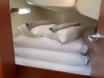 Cabin on Cassis, a Hanse 388 sailboat at Seget Donji, Croatia