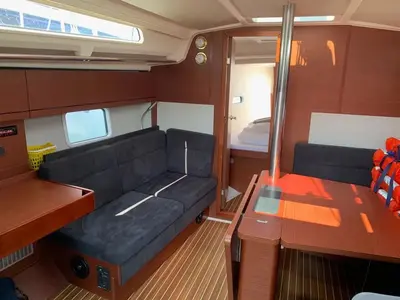 Salon of Cassis, a Hanse 388 sailboat at Seget Donji, Croatia