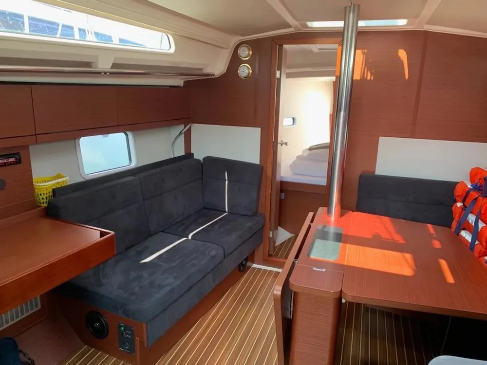 Salon of Cassis, a Hanse 388 sailboat at Seget Donji, Croatia