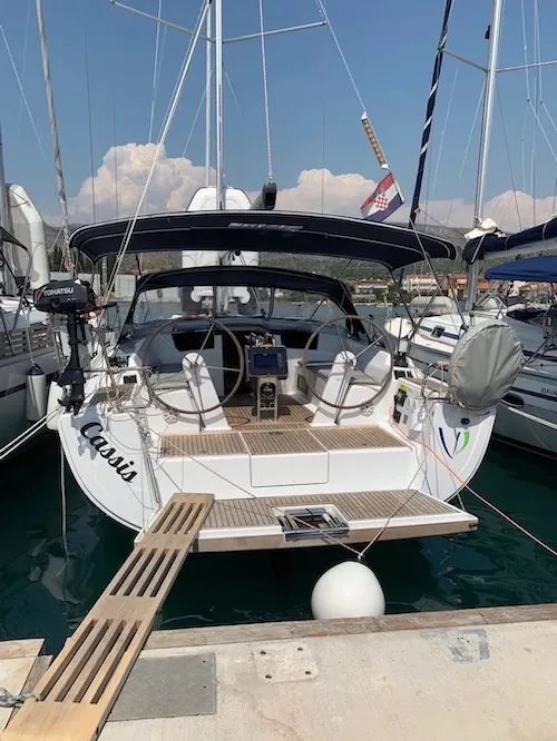 Cassis, a Hanse 388 sailboat at Seget Donji, Croatia