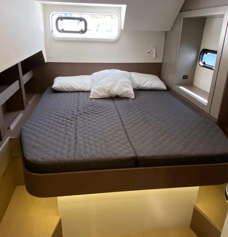 Cabin on NADIR, a Bali 4.6 catamaran at Capo d'Orlando, Italy