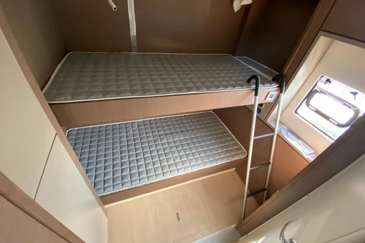 Cabin on NADIR, a Bali 4.6 catamaran at Capo d'Orlando, Italy