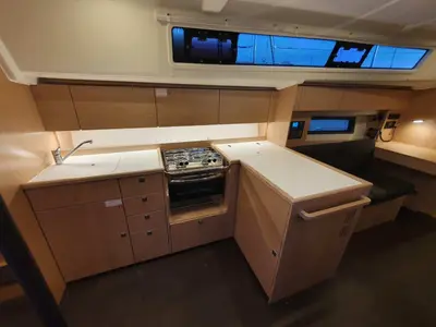 Galley of ERMIS, a Bavaria C42 sailboat at Municipal Unit of Lefkada, Greece