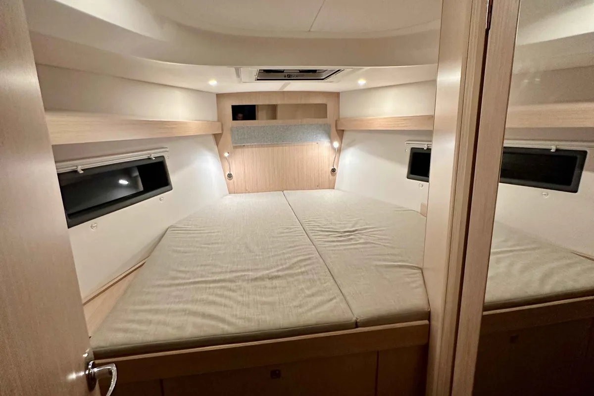 Cabin on ERMIS, a Bavaria C42 sailboat at Municipal Unit of Lefkada, Greece