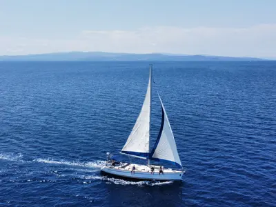 Efploia, a Bavaria 44 sailboat at Volos, Greece