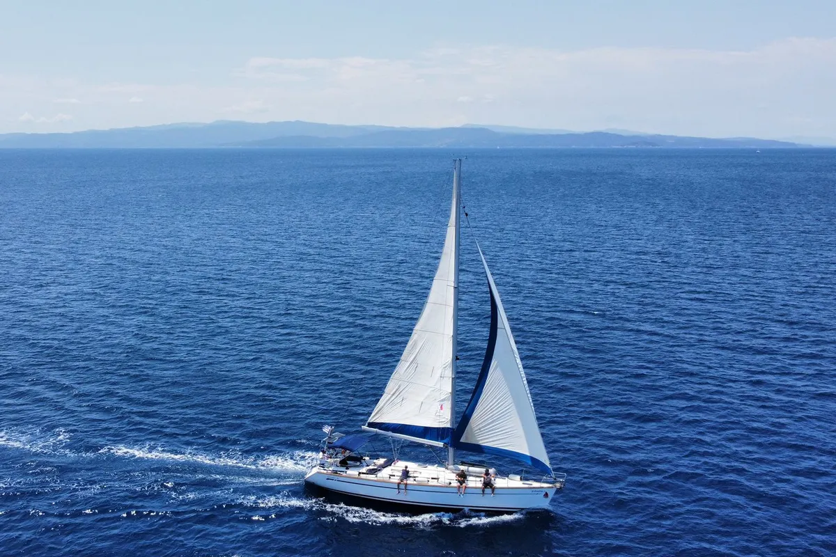 Efploia, a Bavaria 44 sailboat at Volos, Greece