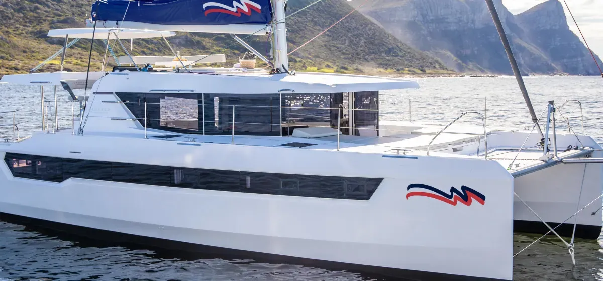 Exterior view of Moorings 4600 Exclusive Plus, a Gulet Moorings 4600 catamaran at Road Town, British Virgin Islands