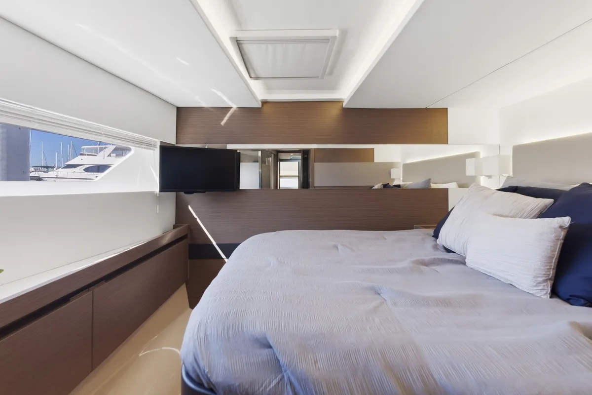 Cabin on Nauti Cat, a Leopard 53 - OW catamaran at Central Abaco, Bahamas