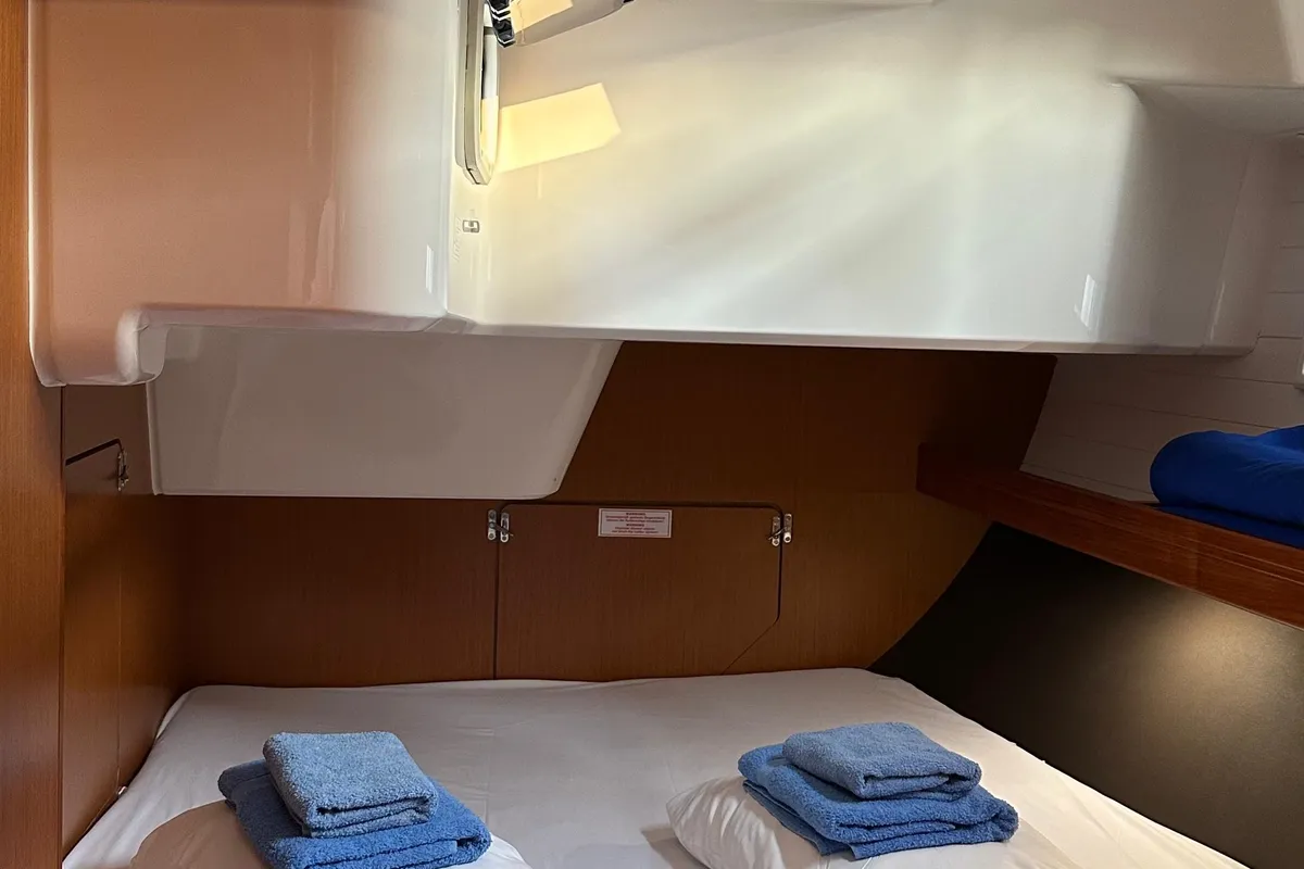 Cabin on Mango, a Bavaria Cruiser 51 sailboat at Fethiye, Turkey