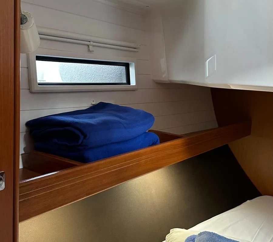 Cabin on Mango, a Bavaria Cruiser 51 sailboat at Fethiye, Turkey