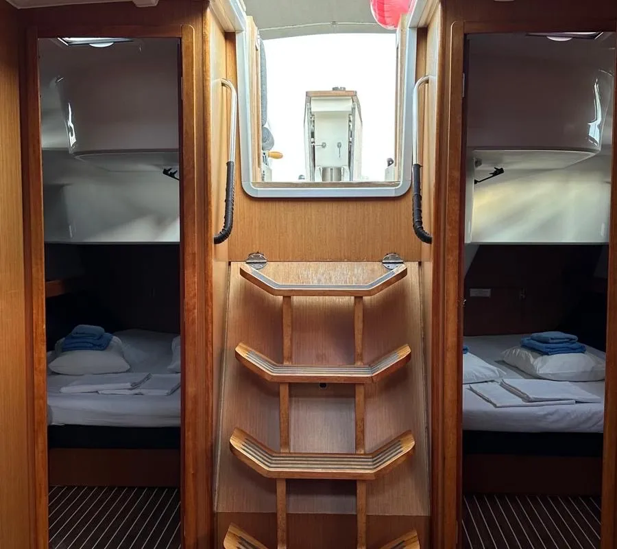 Cabin on Mango, a Bavaria Cruiser 51 sailboat at Fethiye, Turkey