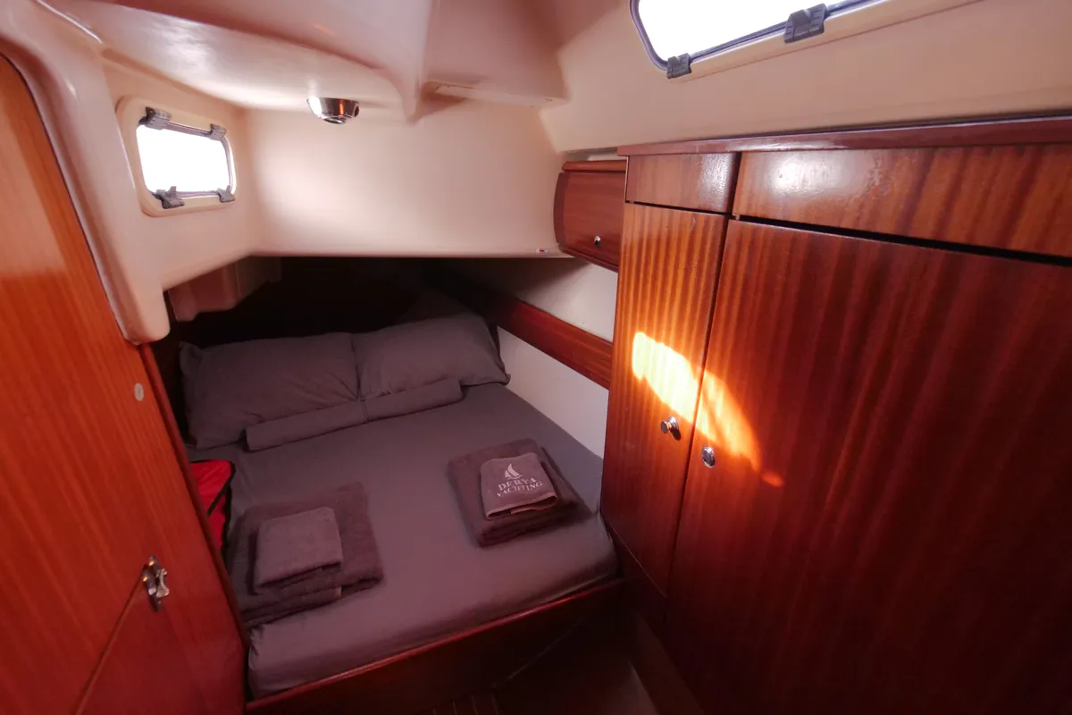 Cabin on Altair, a Bavaria 36 sailboat at Fethiye, Turkey