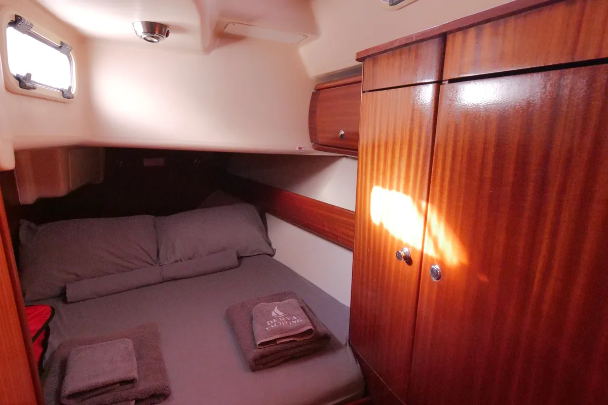 Cabin on Altair, a Bavaria 36 sailboat at Fethiye, Turkey