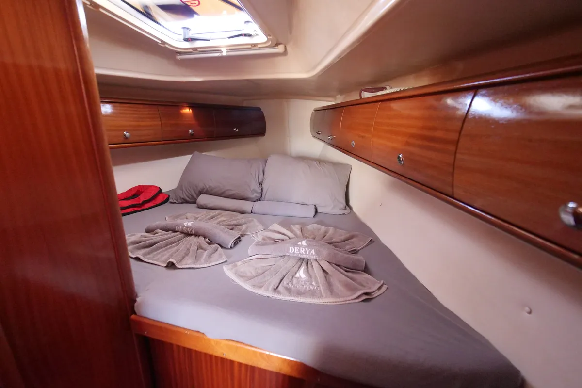 Cabin on Altair, a Bavaria 36 sailboat at Fethiye, Turkey