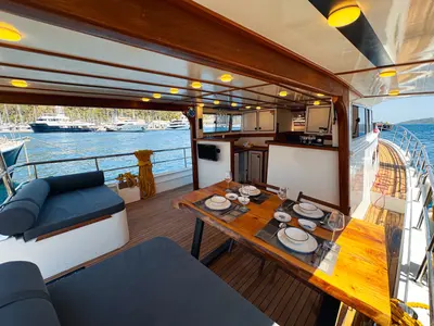 Deck of AYKEN, a Custom Made Ayken motor yacht at Bakırköy, Turkey