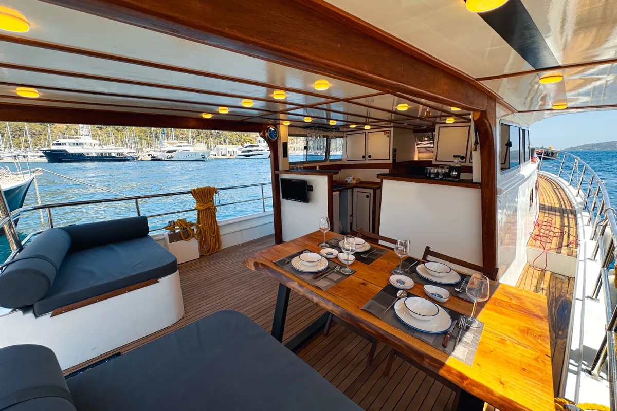 Deck of AYKEN, a Custom Made Ayken motor yacht at Bakırköy, Turkey