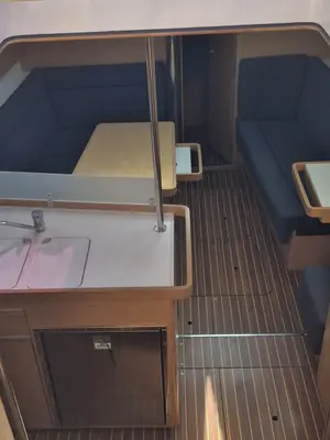 Galley of Shamal, a Elan Impression 40 sailboat at Punat, Croatia