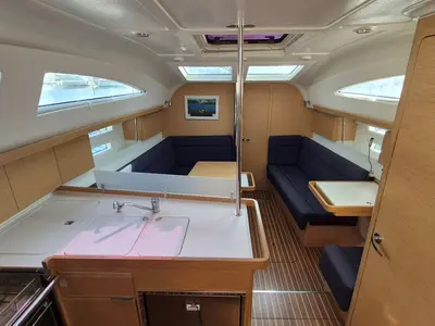 Salon of Shamal, a Elan Impression 40 sailboat at Punat, Croatia