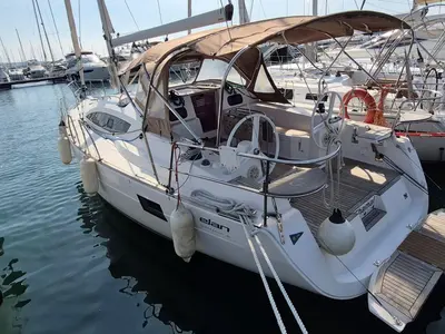 Shamal, a Elan Impression 40 sailboat at Punat, Croatia