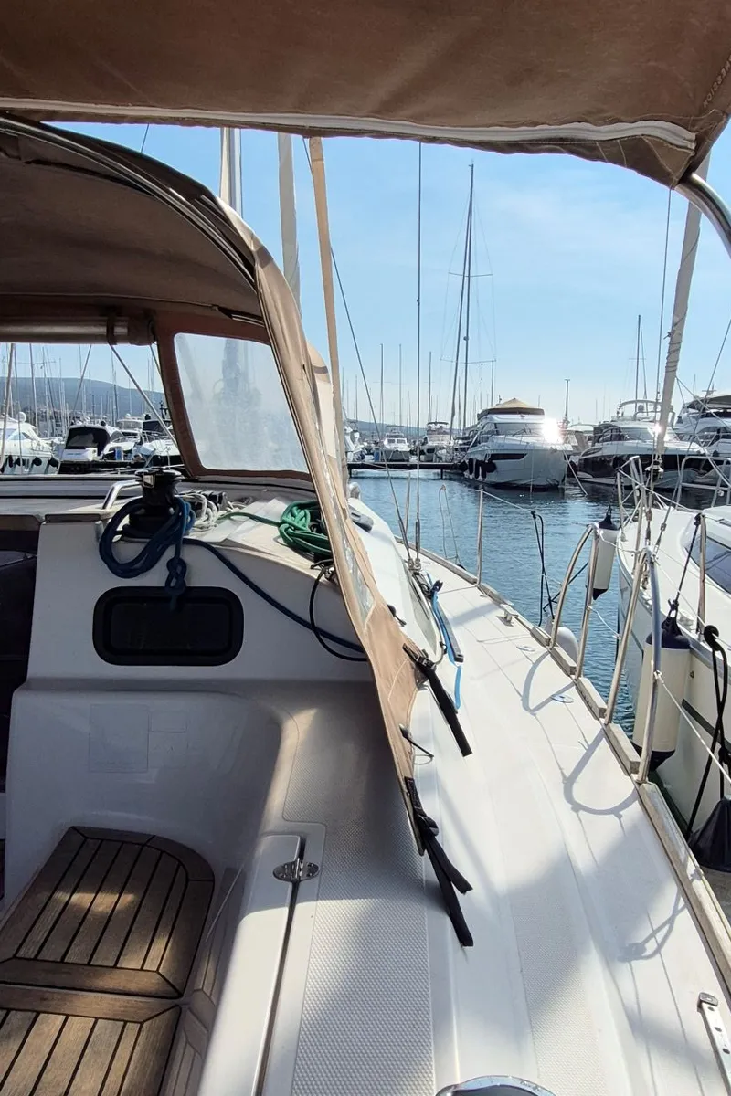 Shamal, a Elan Impression 40 sailboat at Punat, Croatia