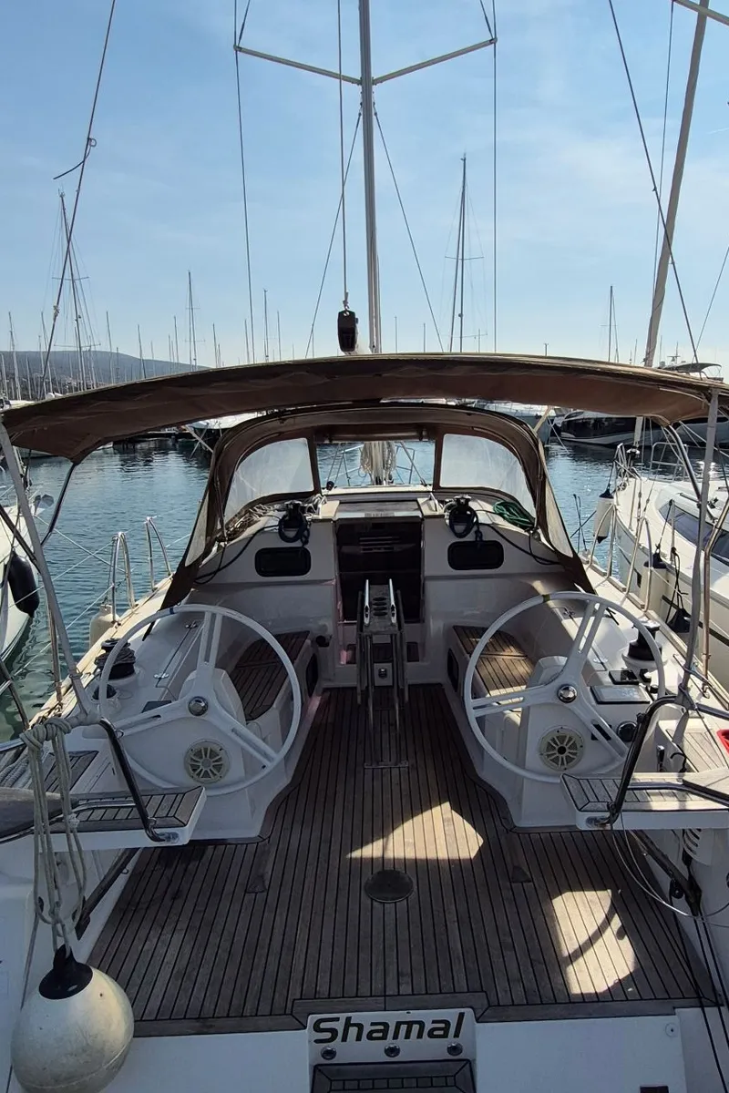 Shamal, a Elan Impression 40 sailboat at Punat, Croatia