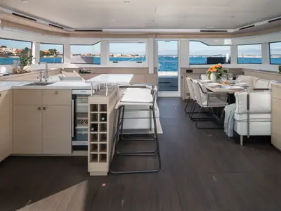 Galley of DIAMOND DIVA, a Lagoon 60 catamaran at Split, Croatia