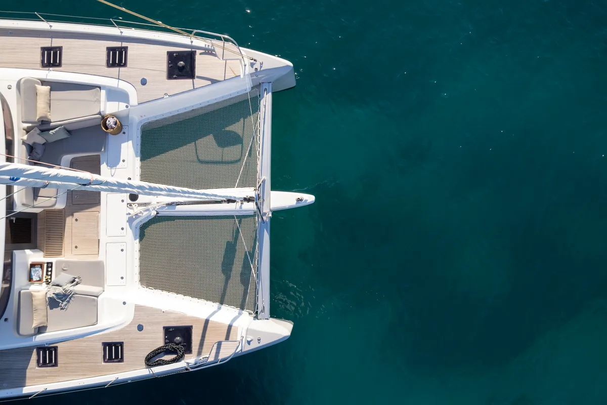 Exterior view of DIAMOND DIVA, a Lagoon 60 catamaran at Split, Croatia