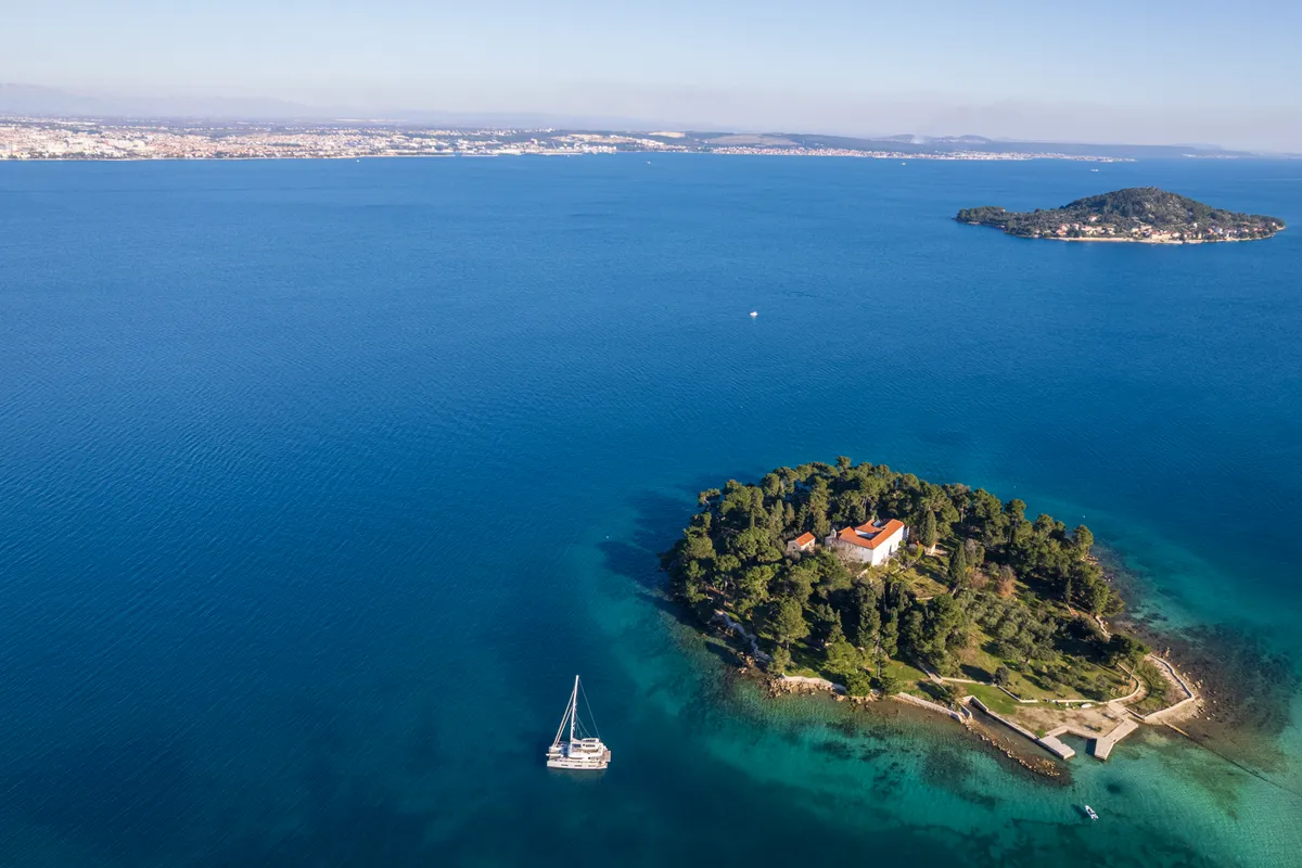 Exterior view of DIAMOND DIVA, a Lagoon 60 catamaran at Split, Croatia
