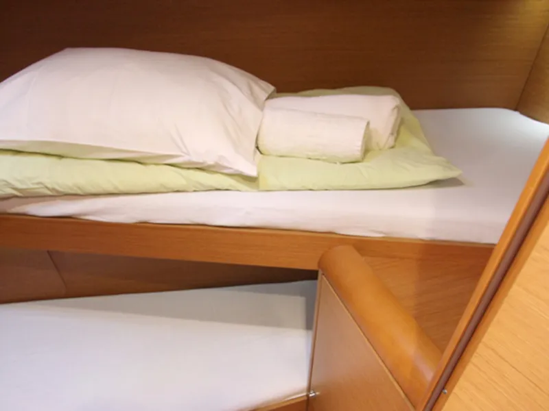 Cabin on Gaia, a Jeanneau Sun Odyssey 449 sailboat at Lavreotiki Municipal Unit, Greece
