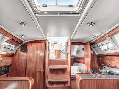 Galley of Aias, a Bavaria 32 sailboat at Kontokali, Greece