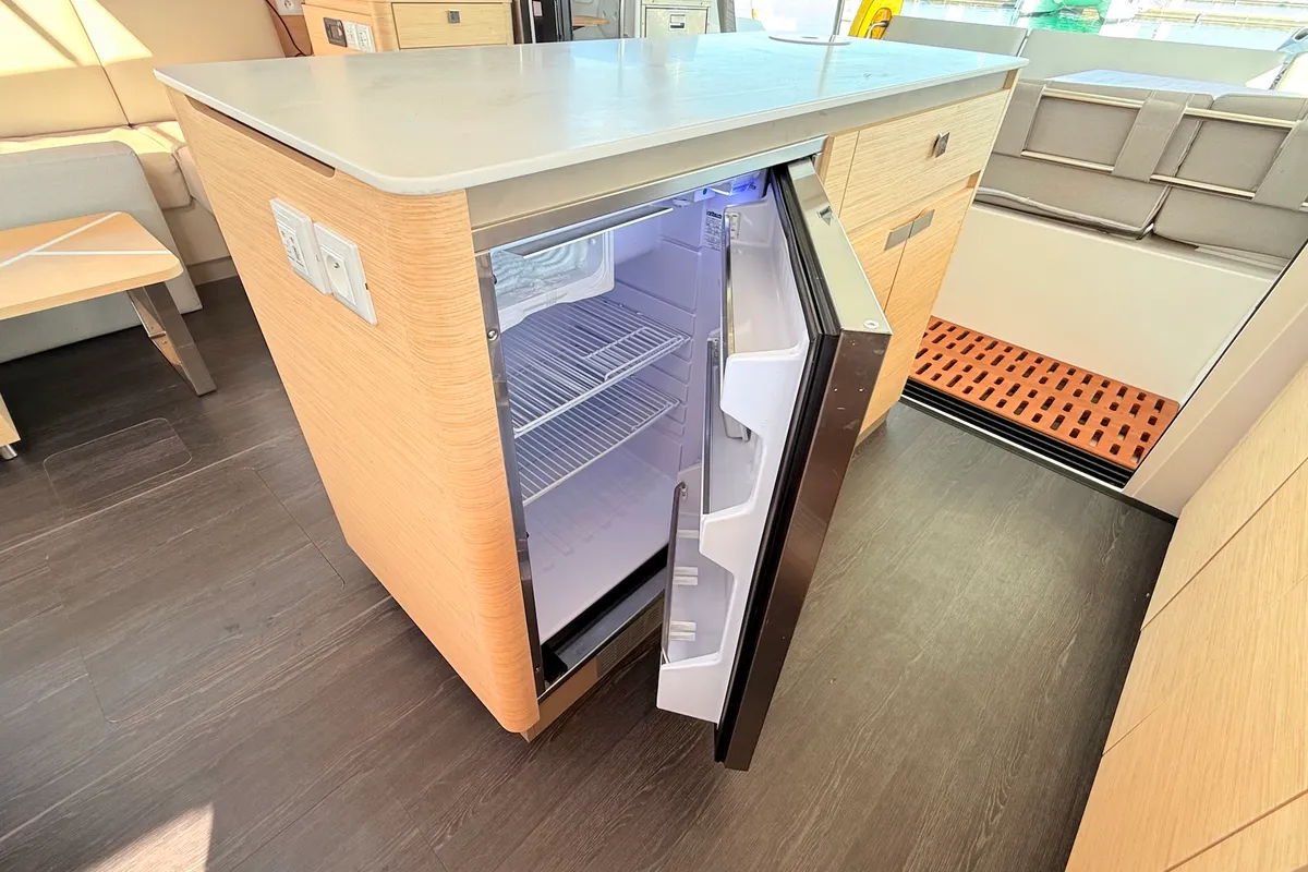 Galley of Lucky Fox, a Fountaine Pajot Aura 51 catamaran at Općina Sukošan, Croatia