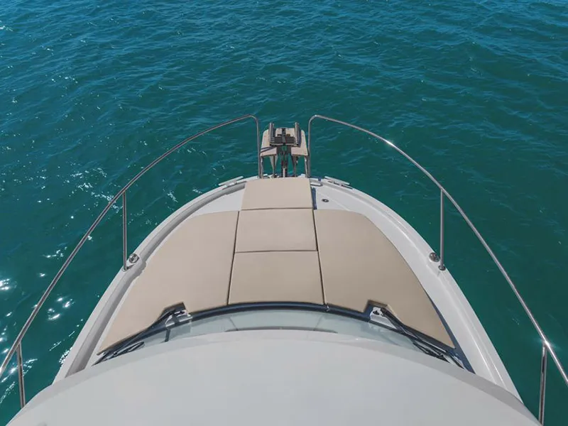 Deck of Lovre, a Beneteau Antares 8 OB motorboat at Grad Šibenik, Croatia