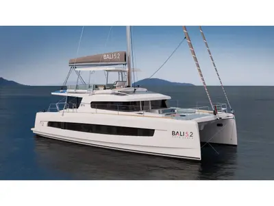 Exterior view of Anax, a Bali 5.2 catamaran at Municipal Unit of Ellomenos, Greece