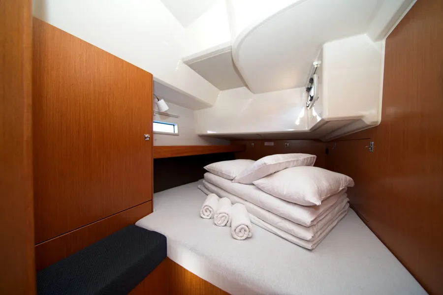 Cabin on MH 82, a Bavaria Cruiser 46 sailboat at Murter, Croatia