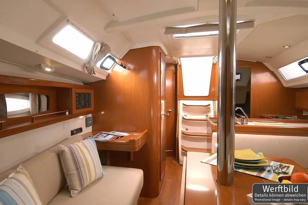 Salon of Tango, a Beneteau Oceanis 34.2 sailboat at Heiligenhafen, Germany